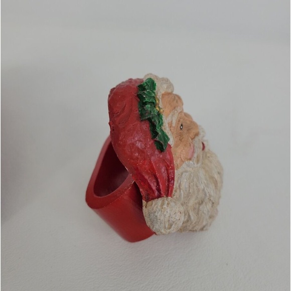 VTG Set Kemp & Beatley Santa Claus Head Tablescape Napkin Rings - Picture 3 of 4